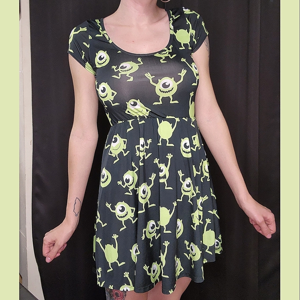 Monster Inc. Skater Dress-Mike Wazowski